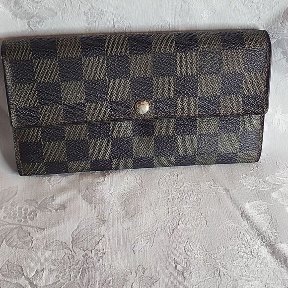 Louis Vuitton Handbags - Louis Vuitton Checkered Wallet - Black and Brown